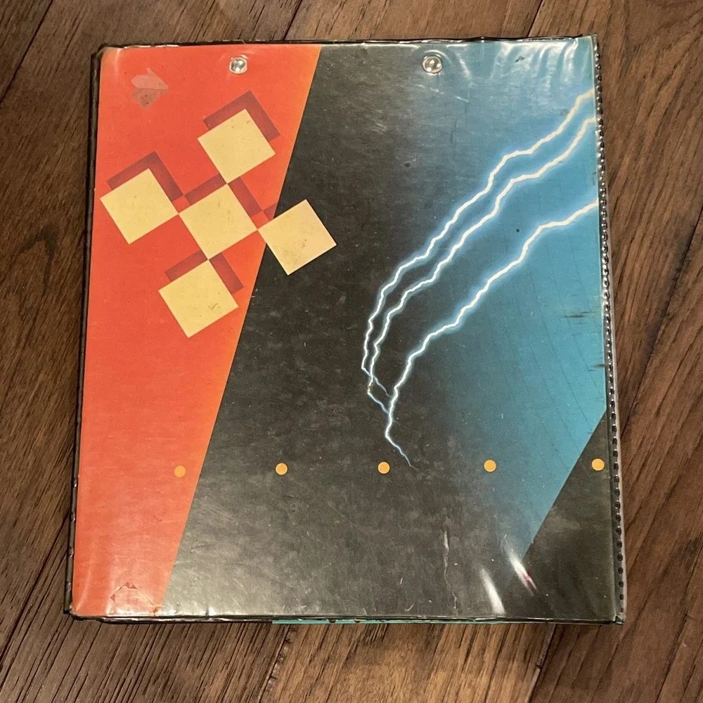 Vintage Mead TRAPPER KEEPER Designer Series 3 Ring Binder‎ Folder Lightning Bolt